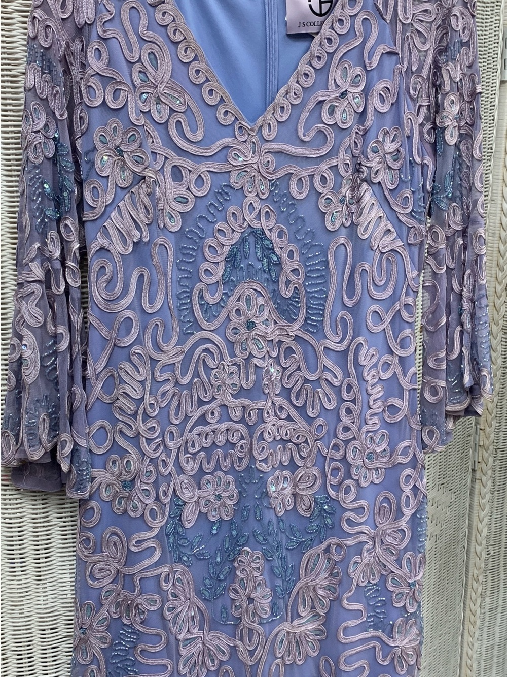 JS Collections Lilac Beaded Embroidered Tunic